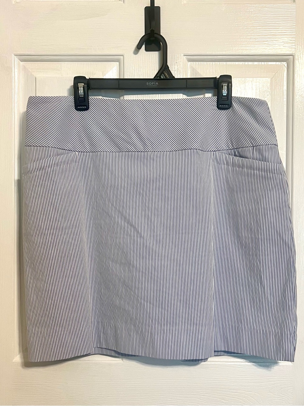 Skort in classic seersucker pattern XL